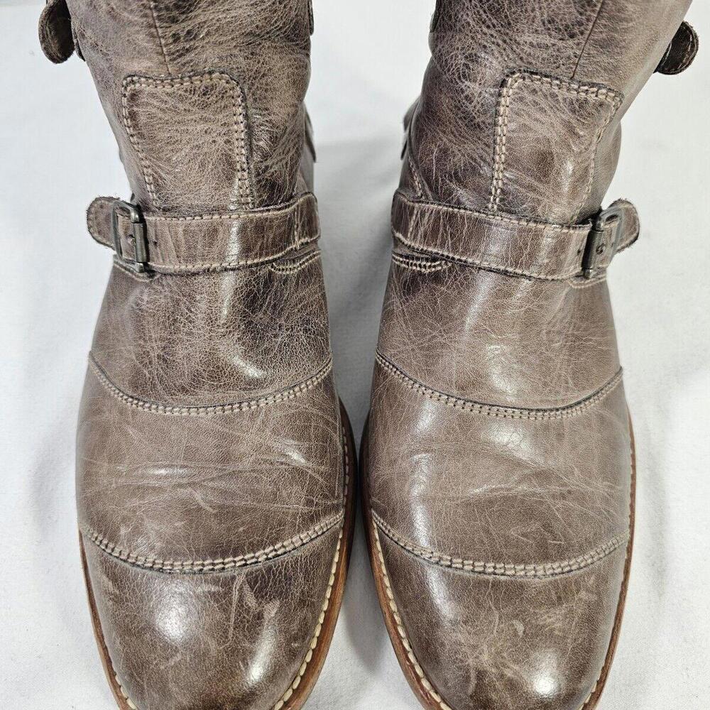 Belstaff Trialmaster 1955 Low Heel Leather Biker Boots Brown Womans EU 37 US 6.5 - Picture 4 of 14
